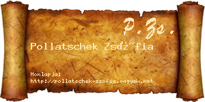 Pollatschek Zsófia névjegykártya